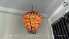 Vintage Ceiling Light Fixture Mid Century Modern Yellow Hanging Swag Lamp 1960s